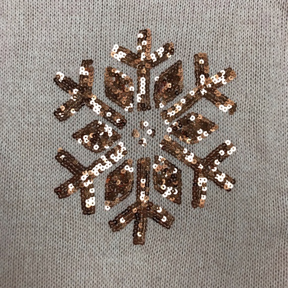 Pink Republic Girls Sequin Snowflake Pink Sweater - Picture 2 of 8